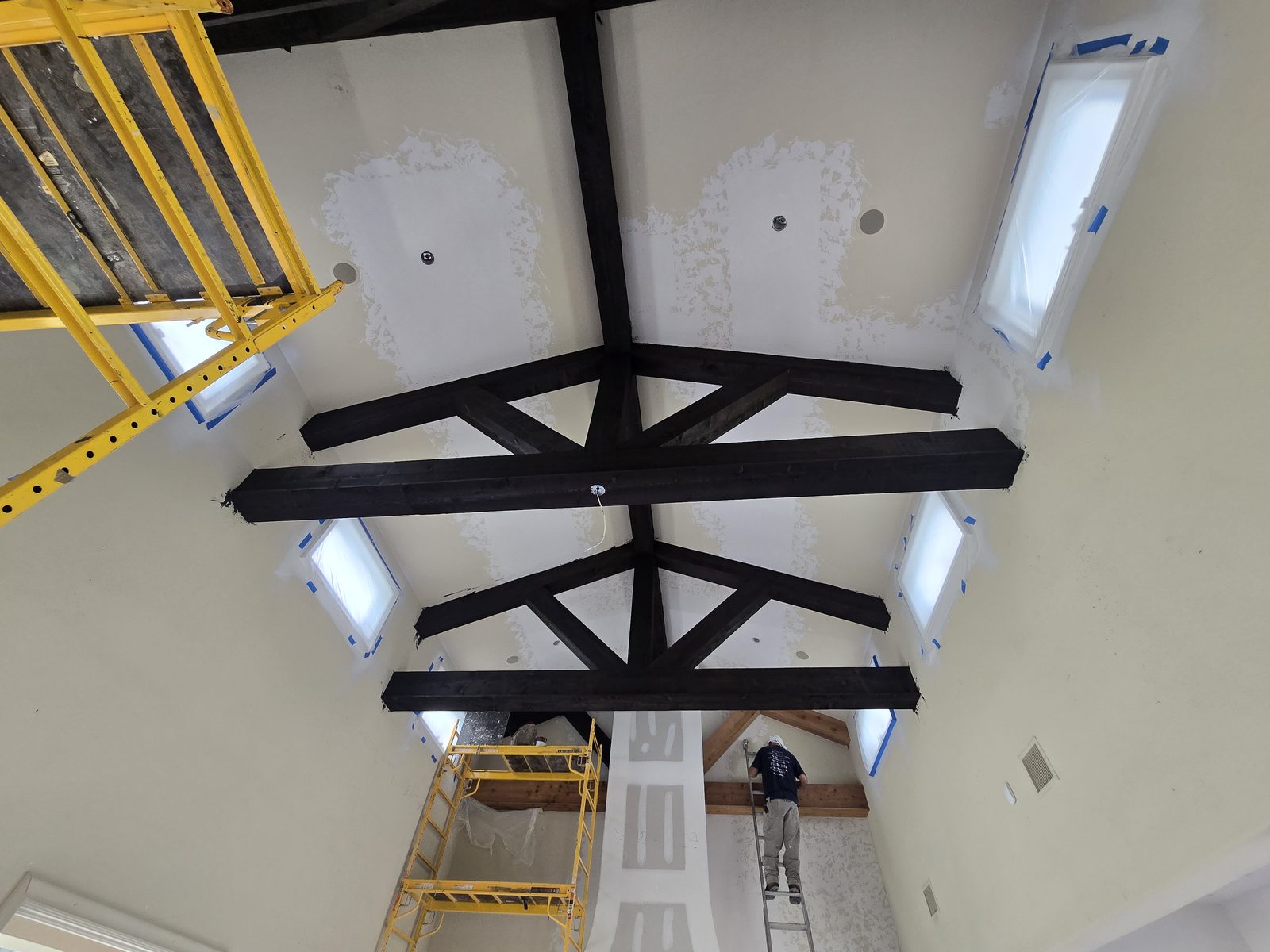 Off The Wall painters completing a detailed ceiling