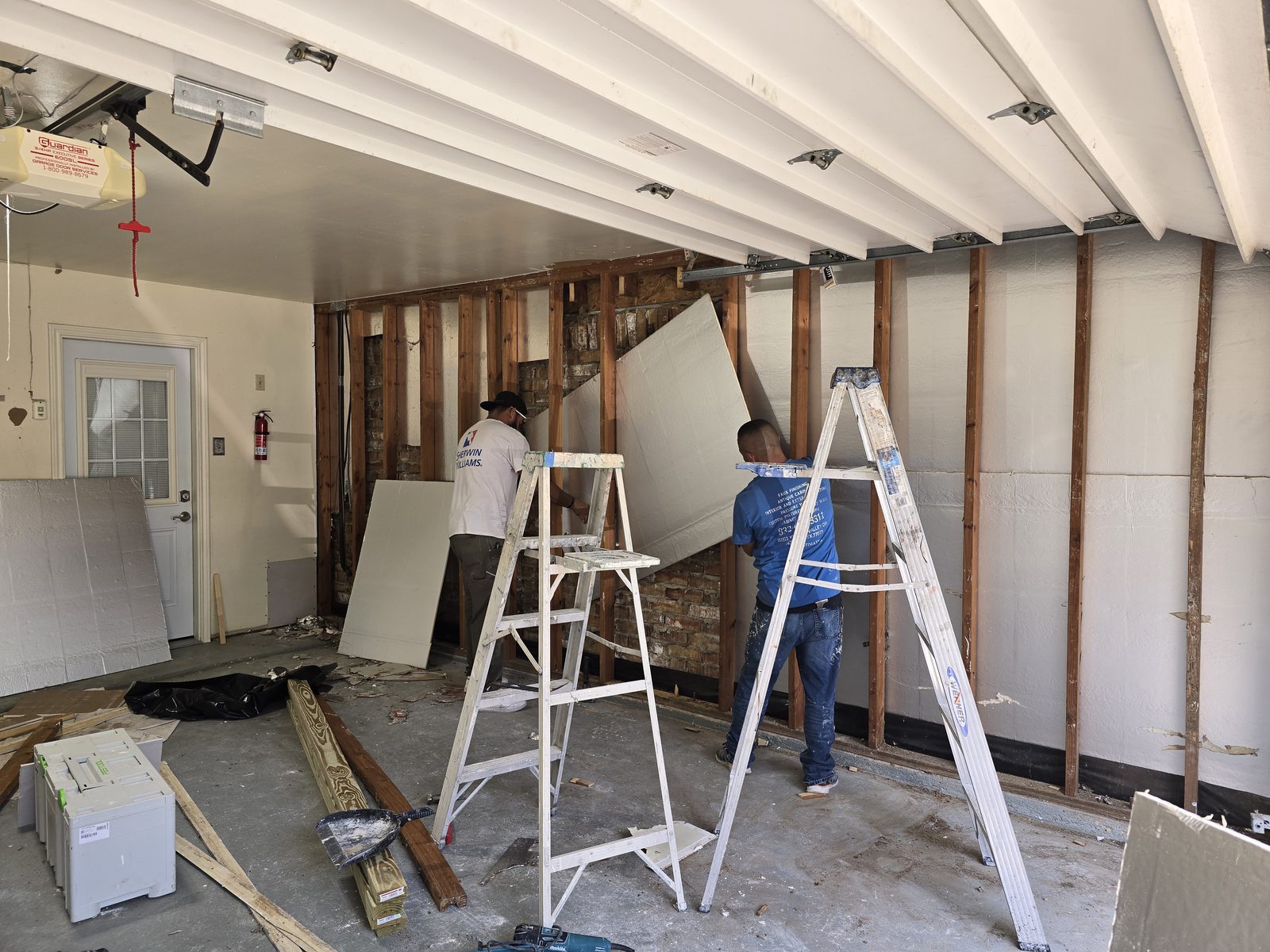Sheetrock installation and repair work by Off The Wall